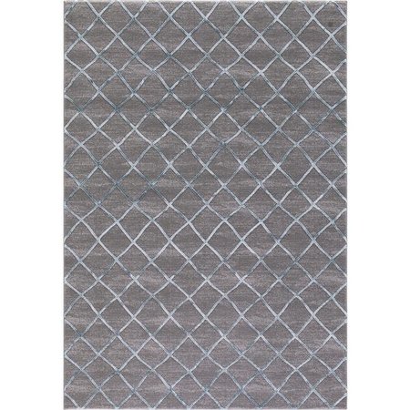 CONCORD GLOBAL TRADING Concord Global 29765 5 ft. 3 in. x 7 ft. 3 in. Thema Teo - Teal; Gray 29765